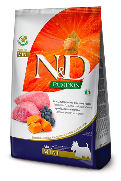 N&D Pumpkin Lamb & Blueberry Adult Mini 7KG